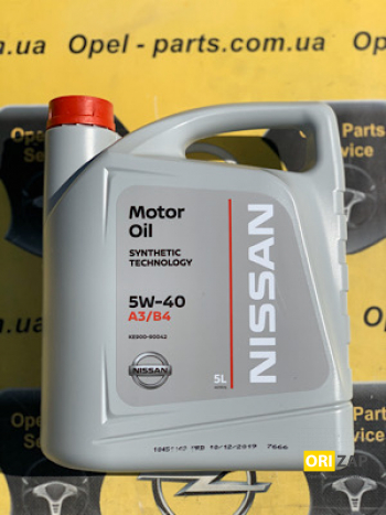 Nissan SL/CF 5w40 5L, Nissan, KE900-90042